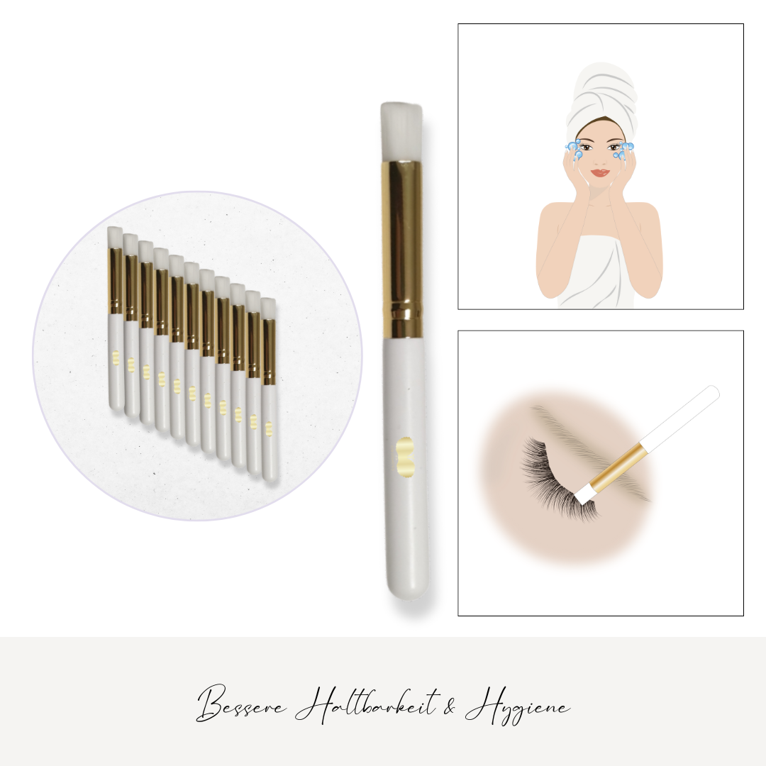 Reinigungsbürste Wimpern | 10 Stück | Set