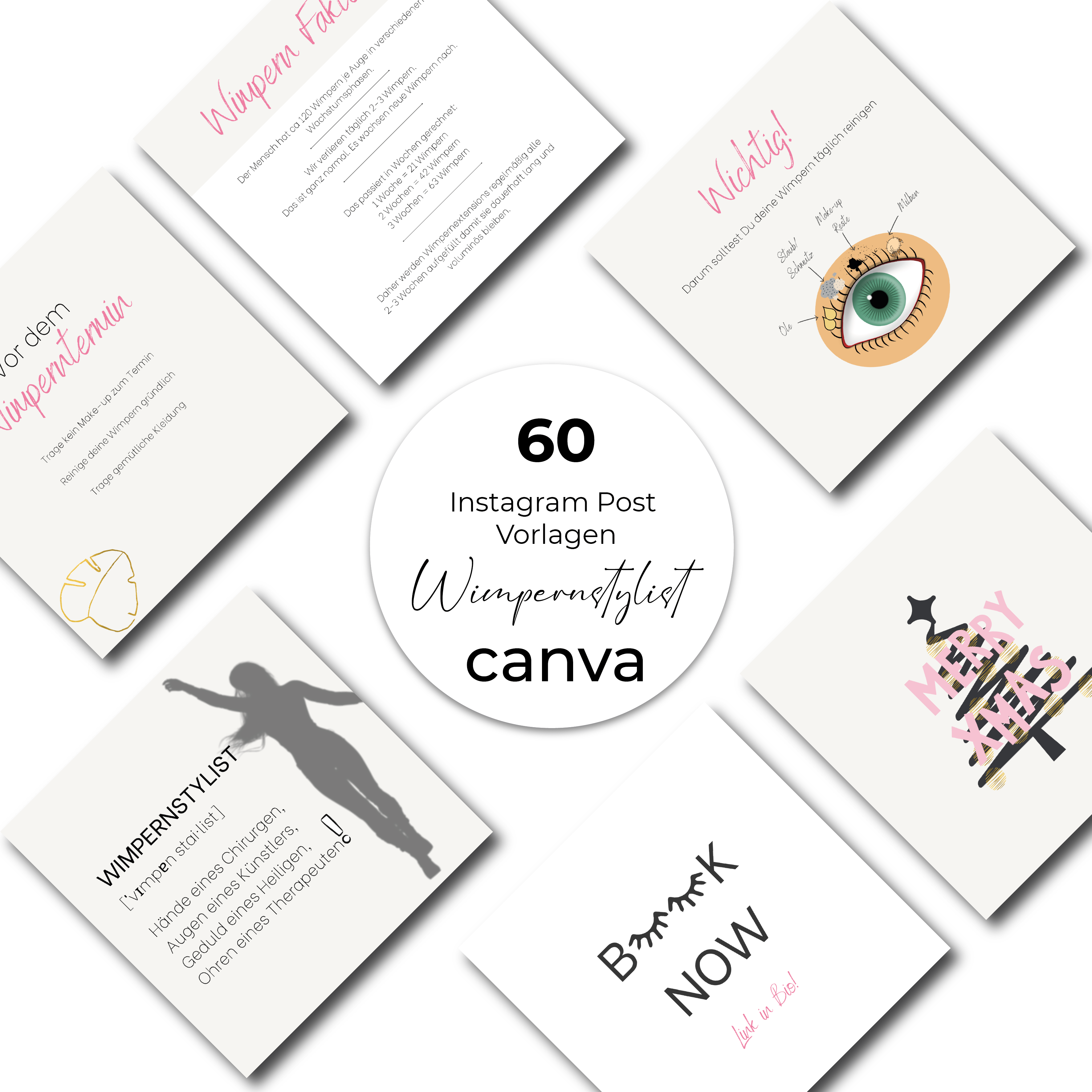 60 Instagram Post Vorlagen für Wimpernstylisten - Wimpernstudio - beige 60 Instagram Post Vorlagen für Wimpernstylisten - Wimpernstudio - beige
