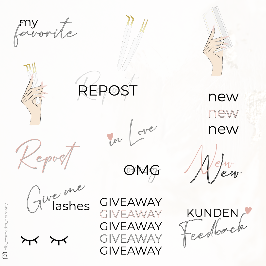 Instagram Story Sticker | Lashes & Brows Instagram Story Sticker | Lashes & Brows