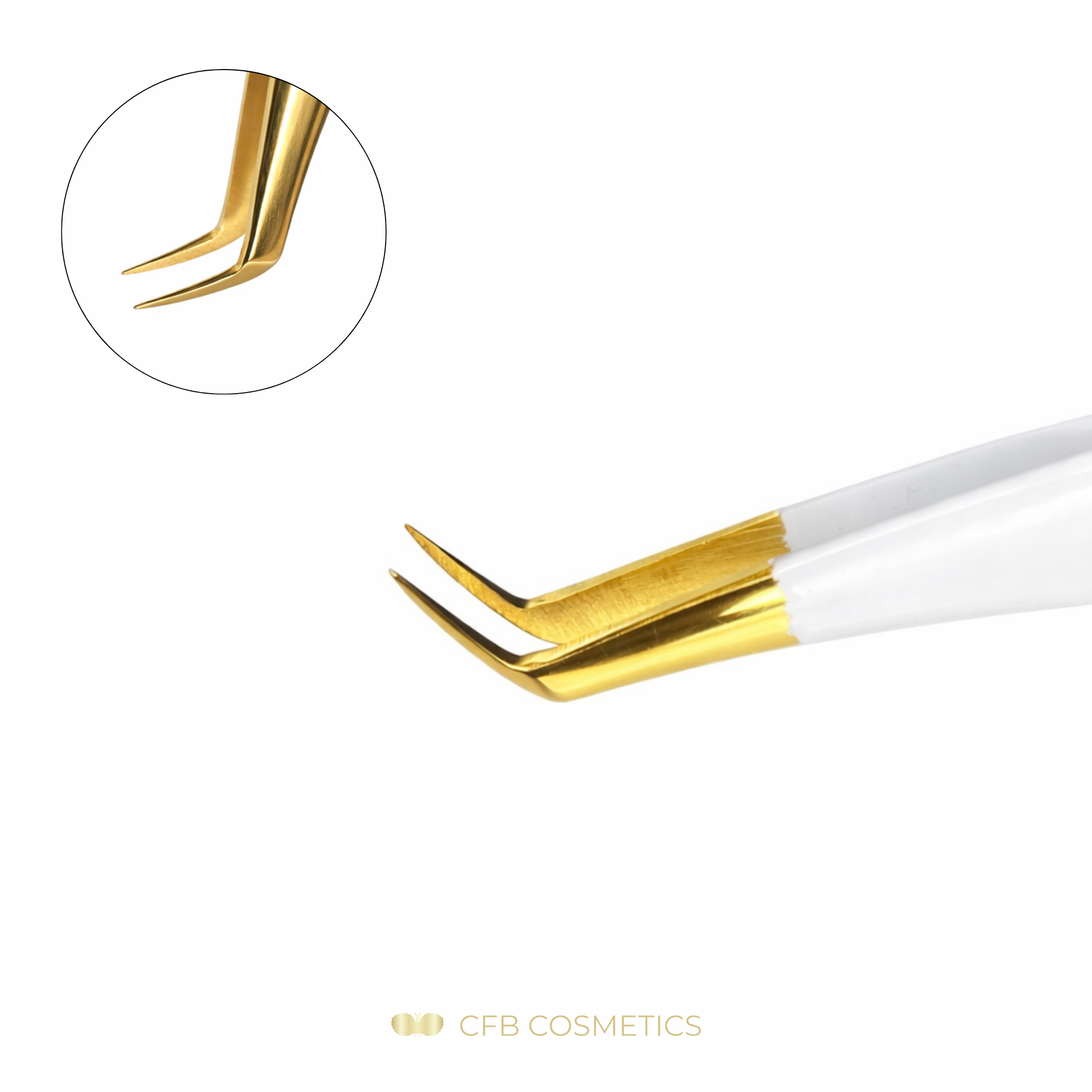 Luxury Tweezers No 8 F 75° 10 mm for volume technique CFB Cosmetics®