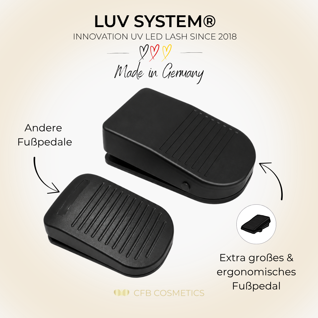 LUV System® Fußpedal Pink – Silent Food Pedal 3S - Made in Germany