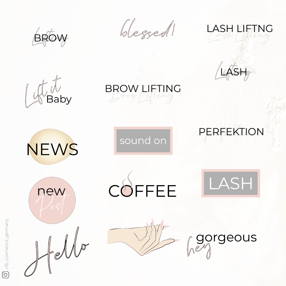 Instagram Story Sticker | Lashes & Brows Instagram Story Sticker | Lashes & Brows