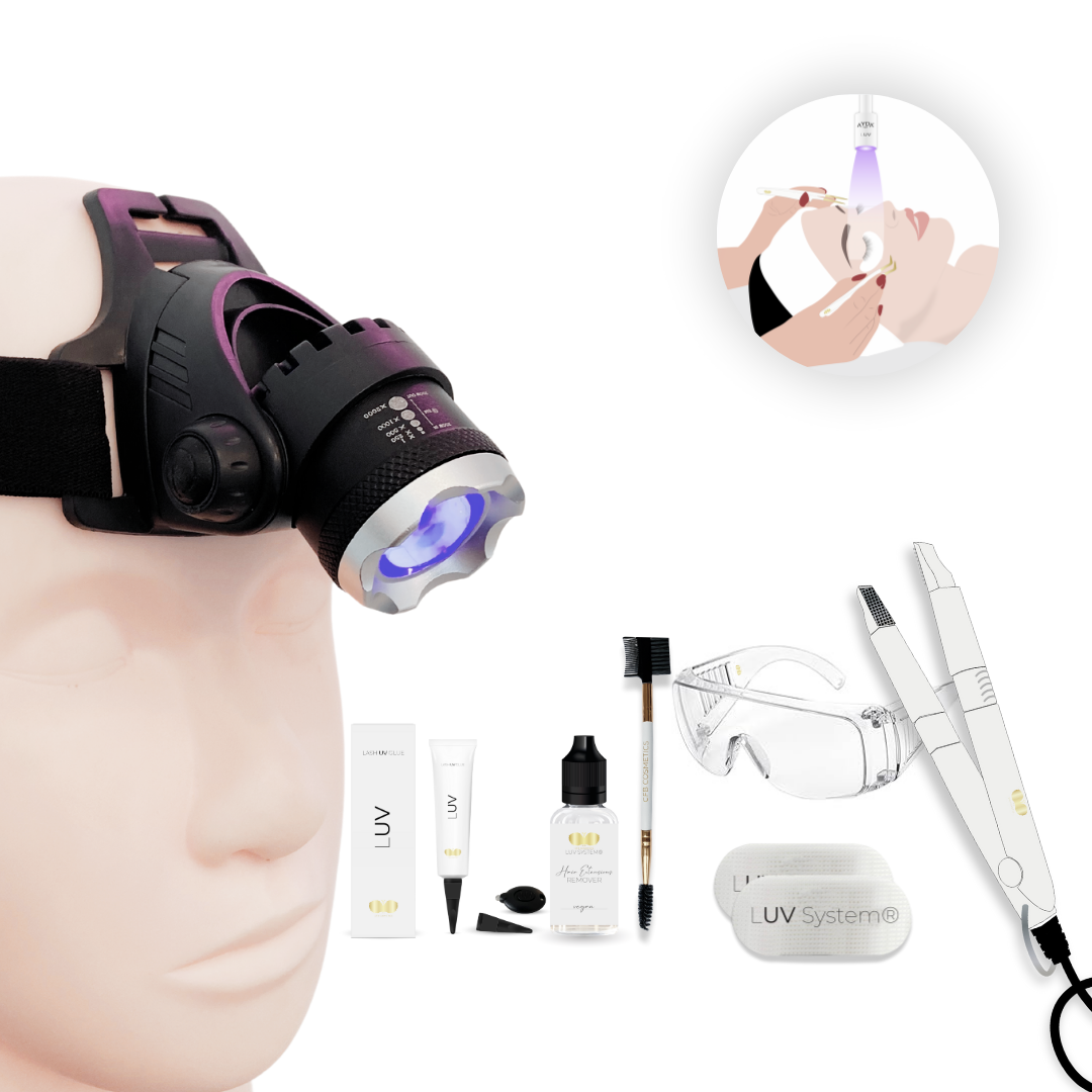 UV hair extension set | head lamp