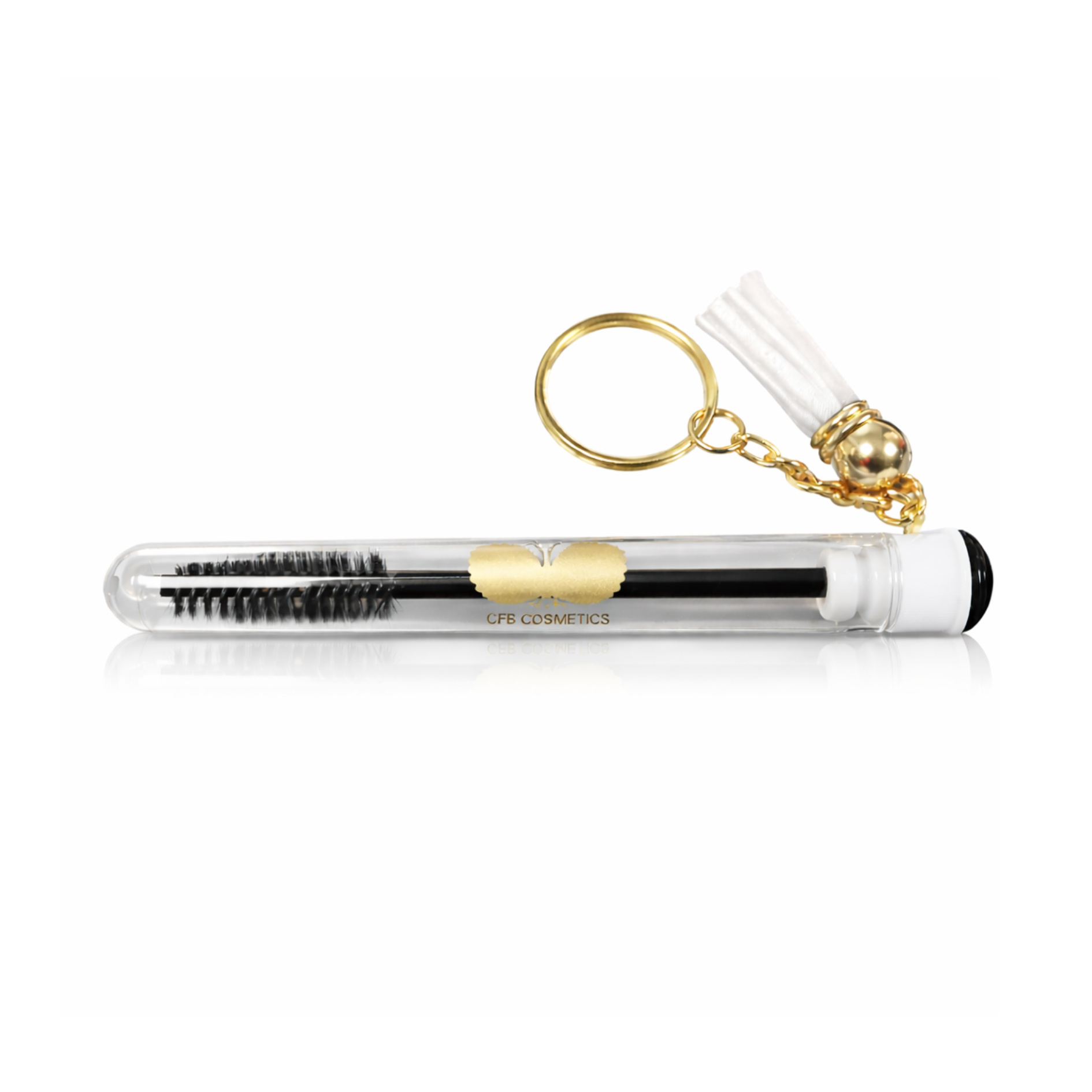 Mascara brush | with protective cap | key ring
