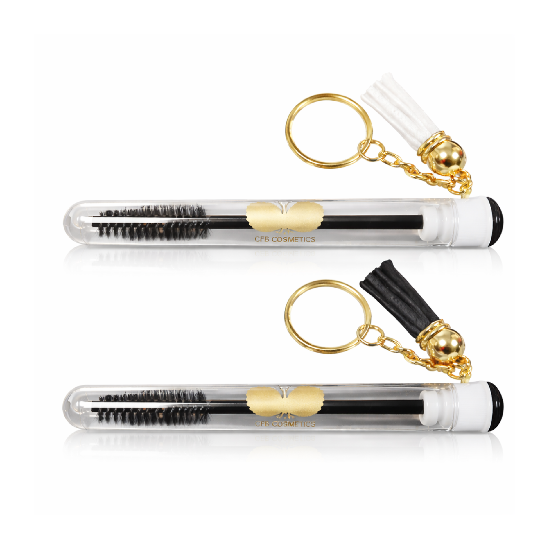 Mascara brush | with protective cap | key ring