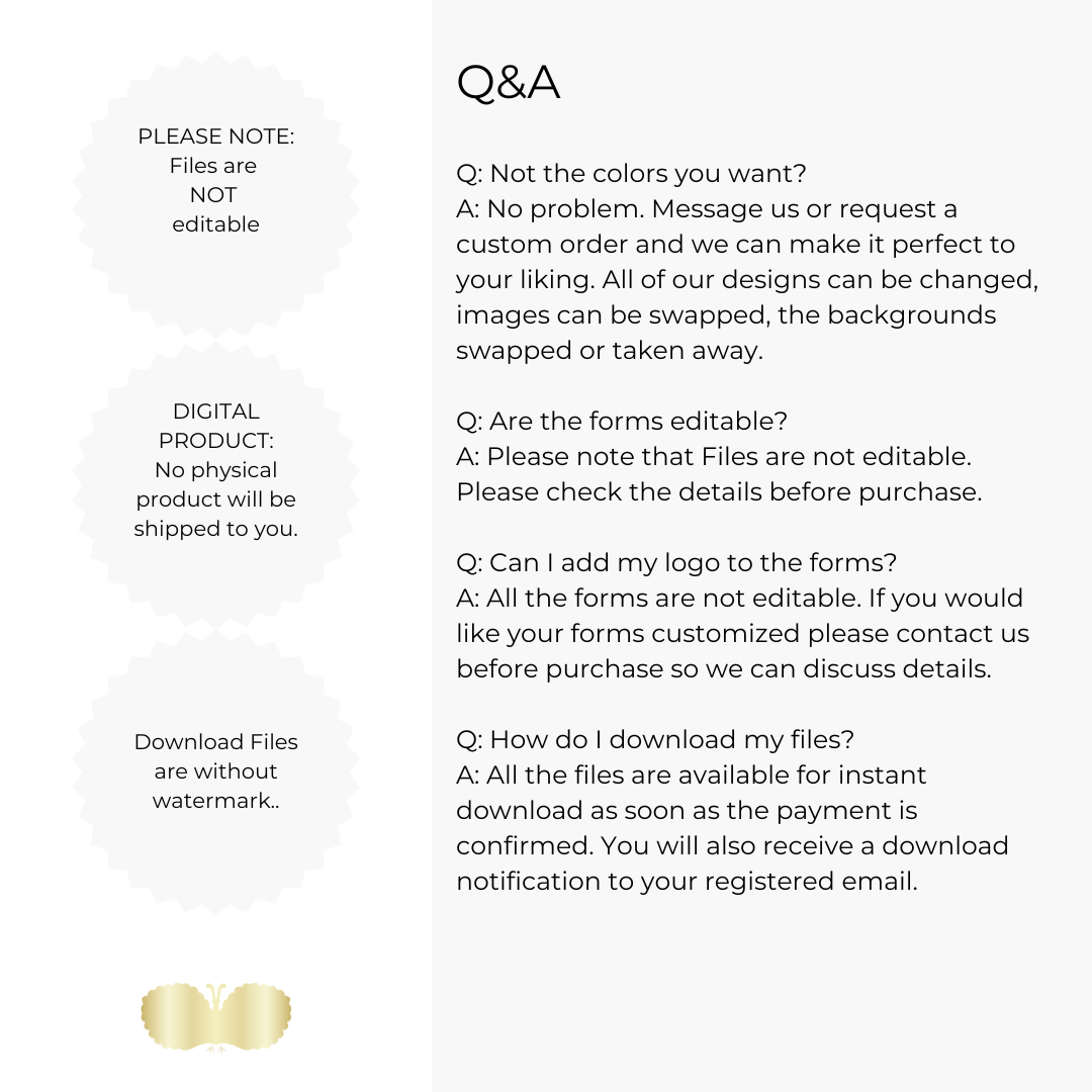 Customer questionnaire | Eyelash extensions | Digital | PDF file