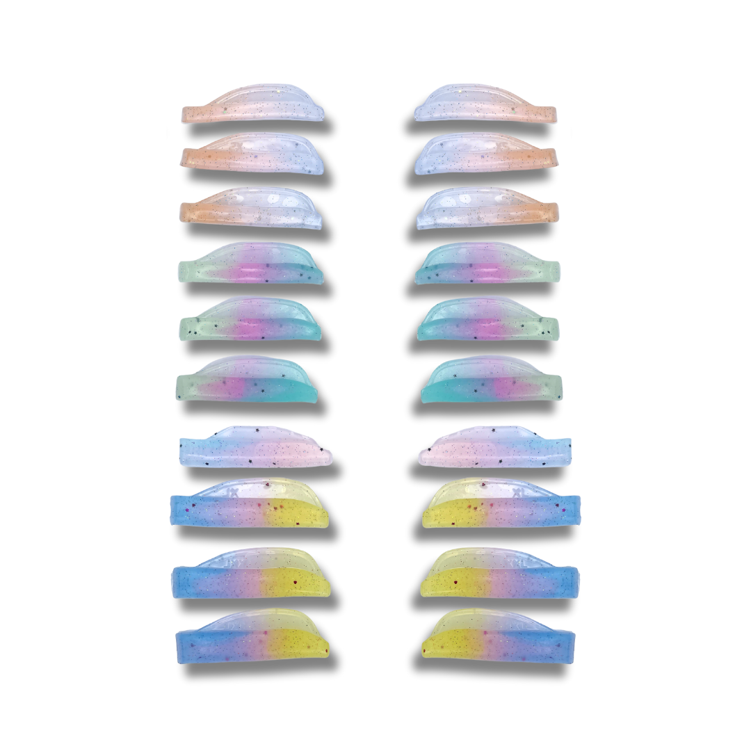 Lash Lifting Silikonpads | Glitter Rainbow | selbstklebend