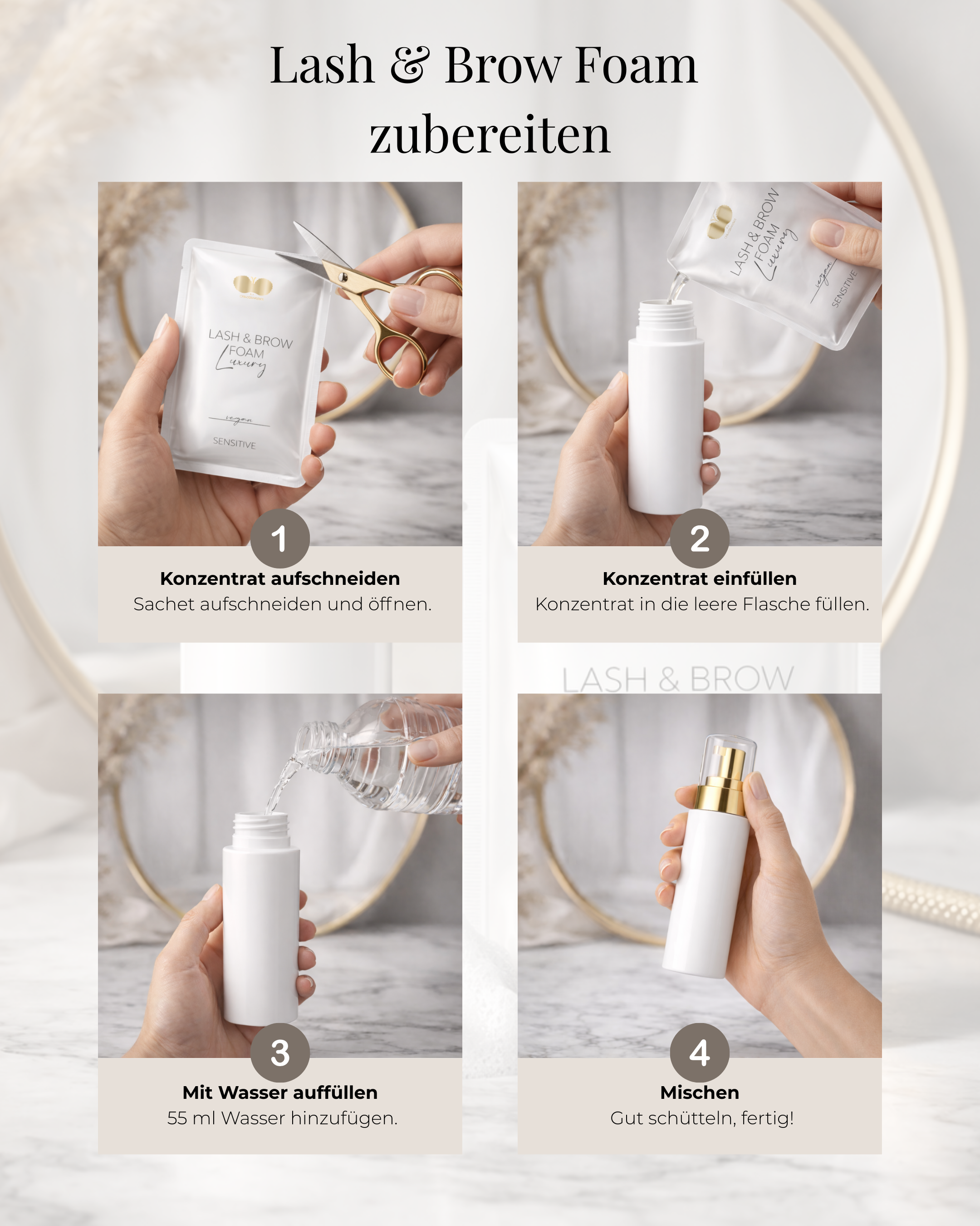 Wimpernshampoo Konzentrat | Lash & Brow Foam | Luxury