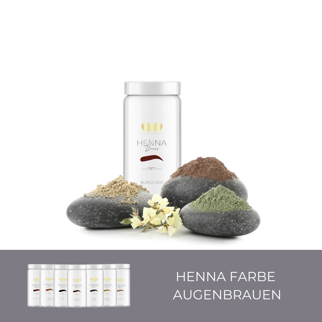 Henna Farbe für Augenbrauen: Perfekte Farbauswahl und exklusive Online-Schulung bei CFB Cosmetics®