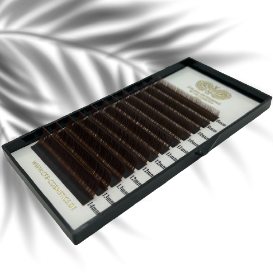 Braune Wimpernextensions | Einzellängen