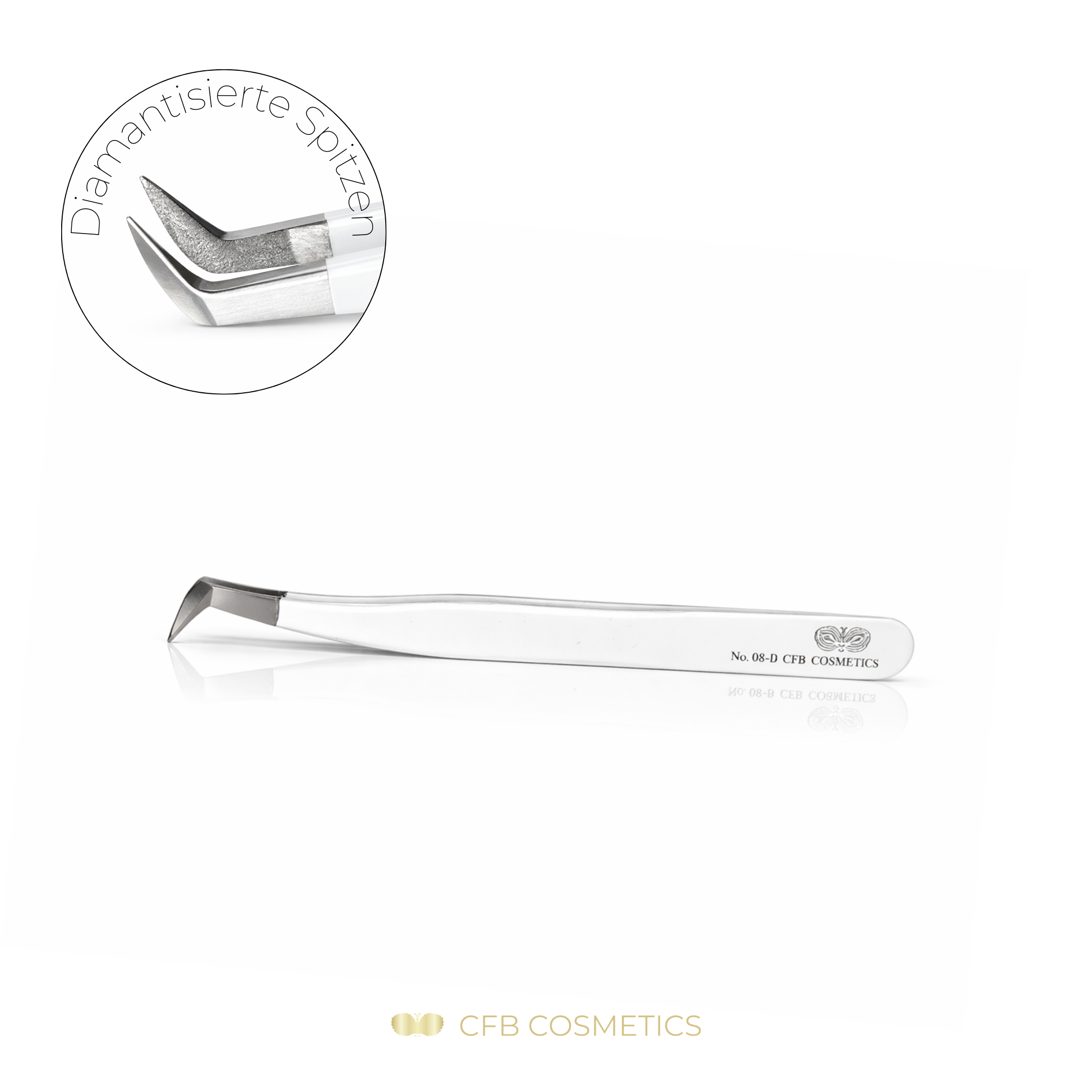 Luxury Diamond Tweezers No. 8 for Volume Technique CFB Cosmetics®