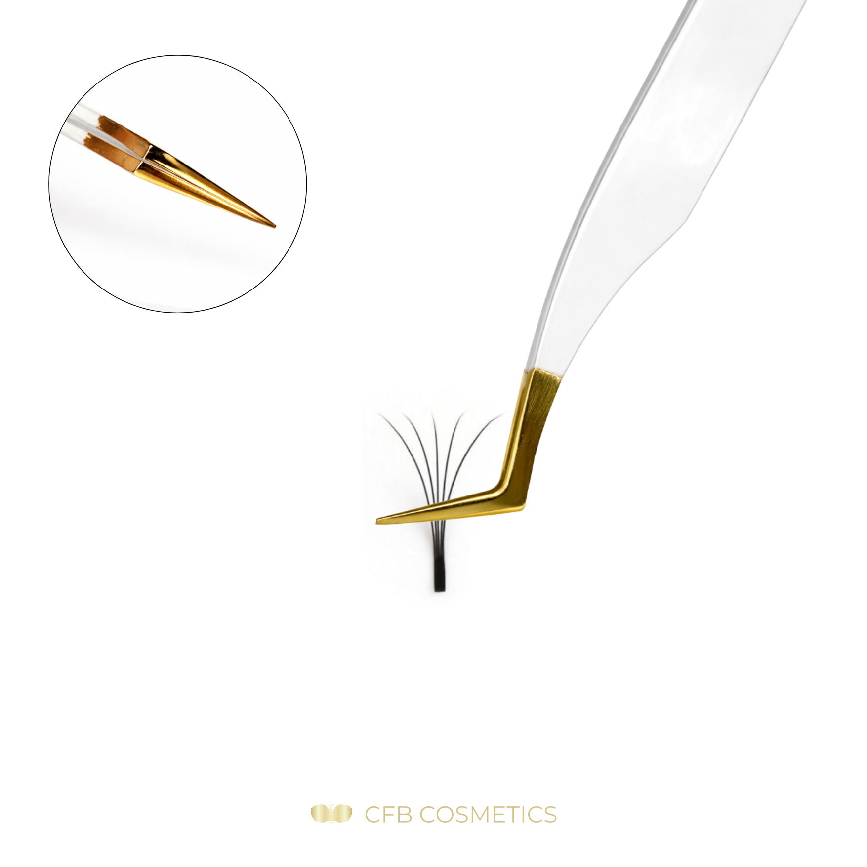 Luxury Pinzette No 5 75° 10 mm für Volumentechnik CFB Cosmetics®