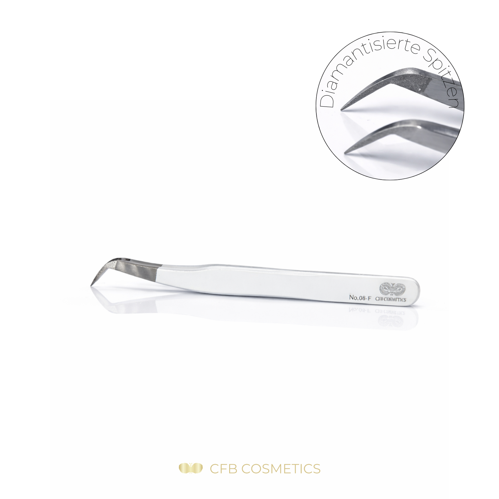 Diamant Pinzette No 8 Fine Wimpernverlängerung Volumentechnik CFB Cosmetics®
