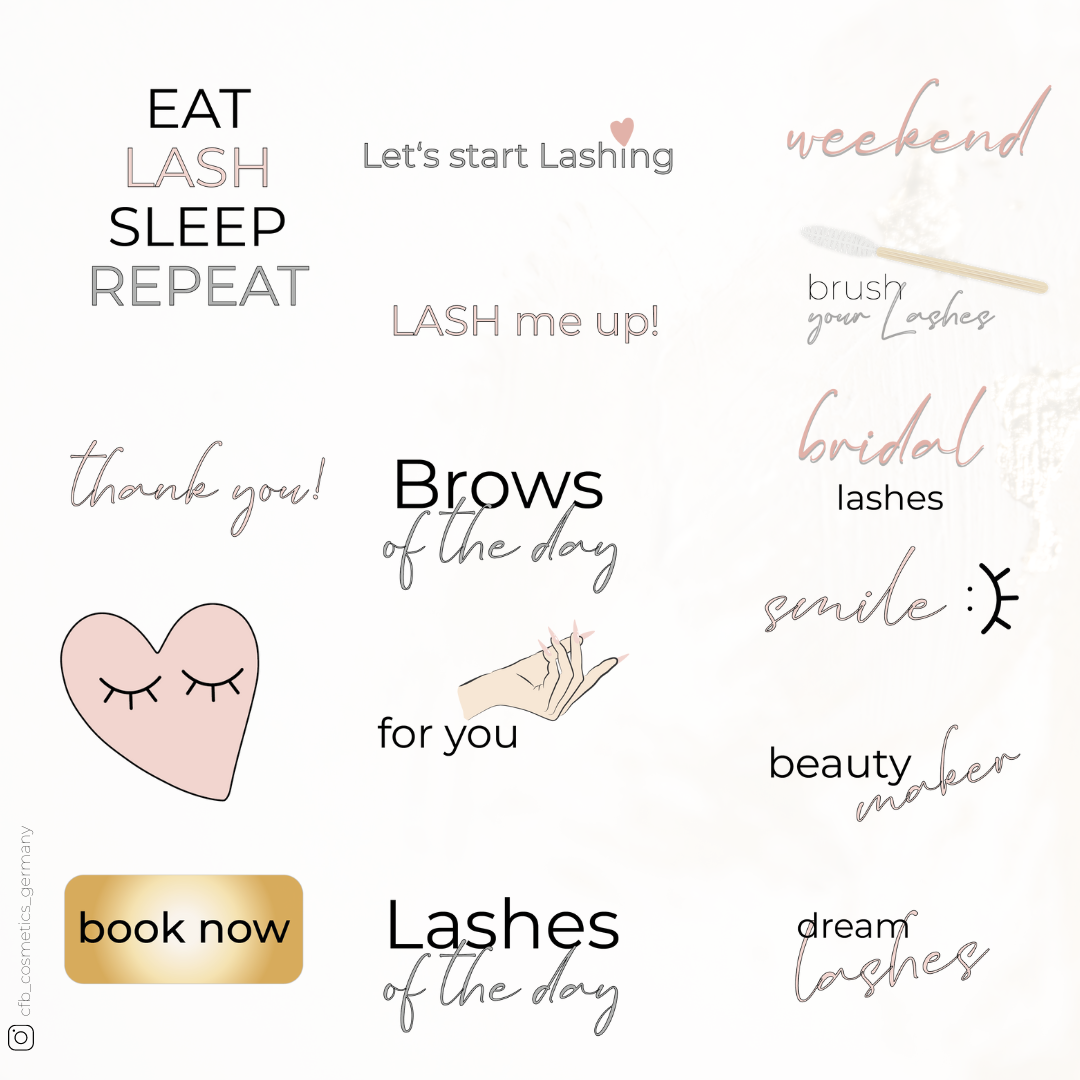 Instagram Story Sticker | Lashes &amp; Brows