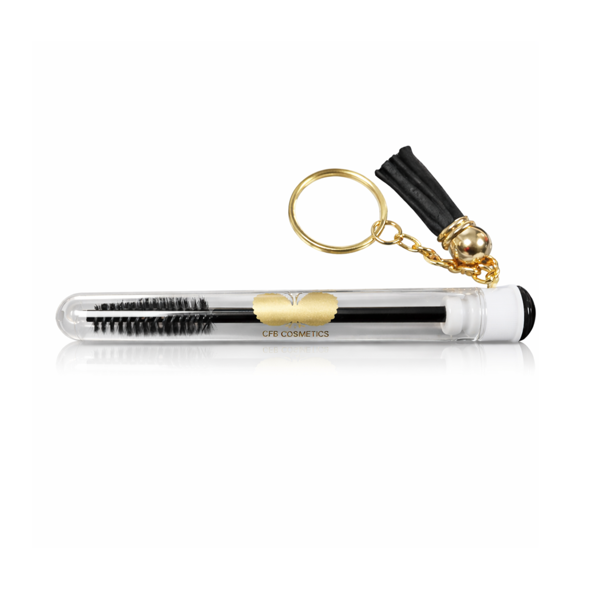 Mascara brush | with protective cap | key ring