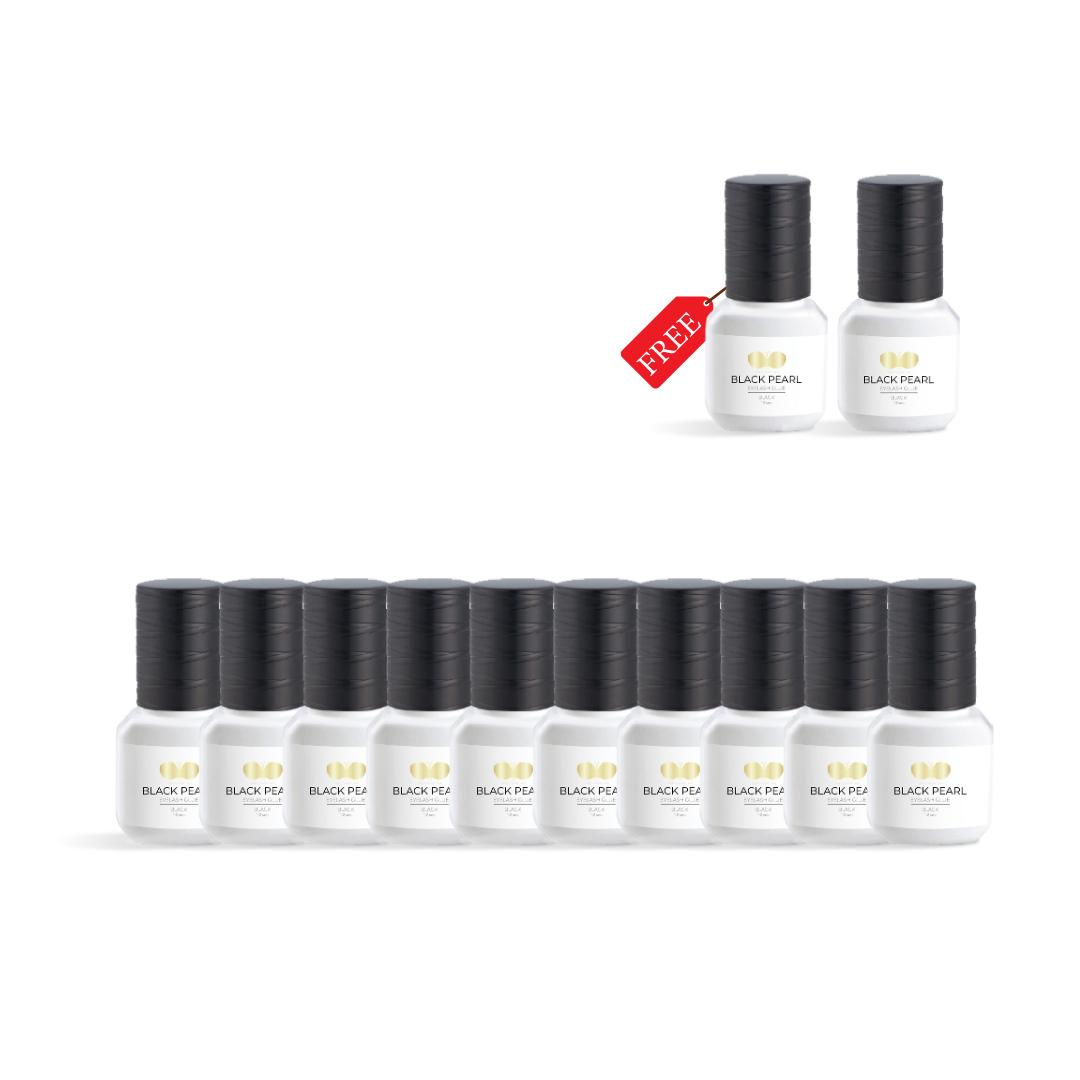 Wimpernkleber 10er Set + 2 gratis | BLACK PEARL | schwarz   Wimpernkleber 10er Set + 2 gratis | BLACK PEARL | schwarz
