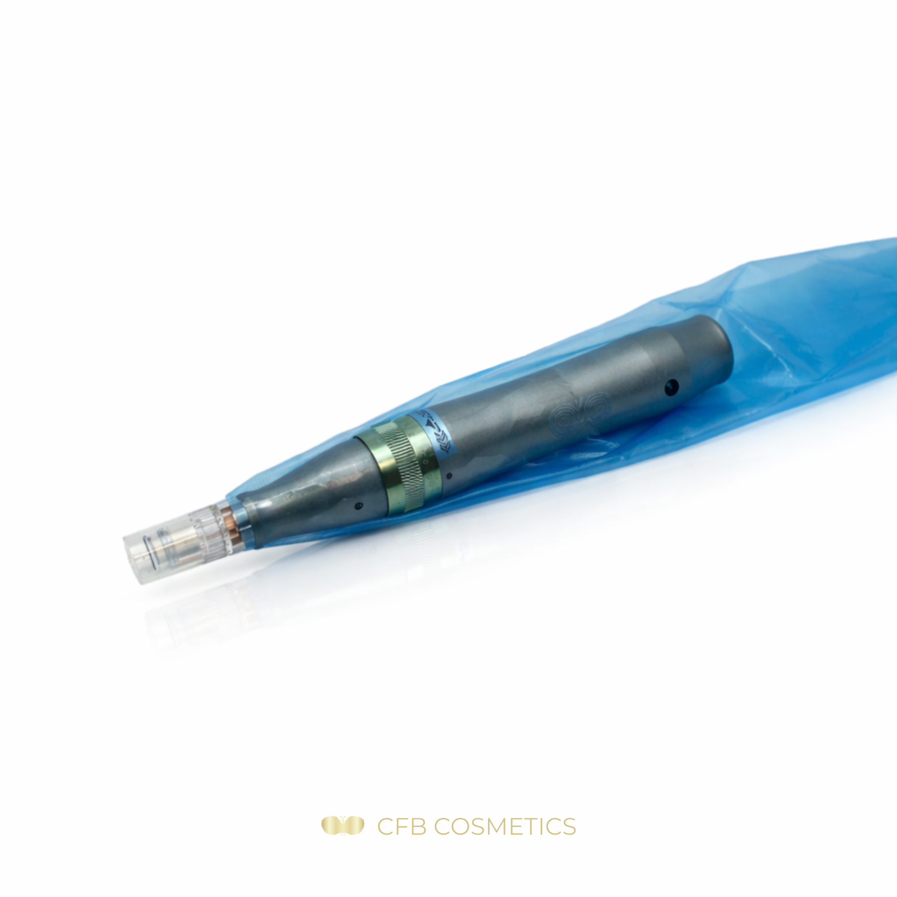 Schlauchüberzug unsteril transparent blau für Microneedling Pen 125 Stück - CFB Cosmetics®