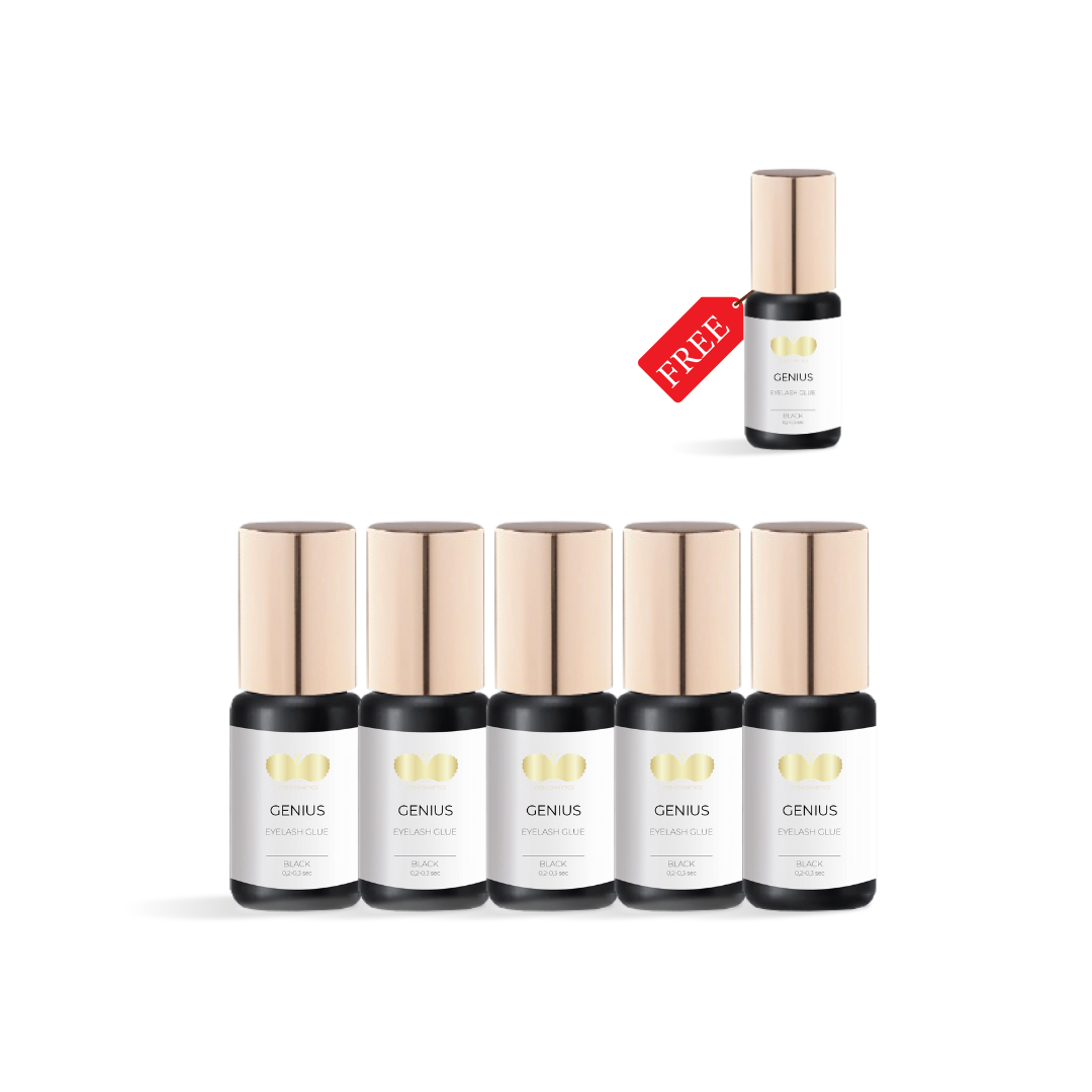 Wimpernkleber 5er Set + 1 gratis | GENIUS | schwarz 