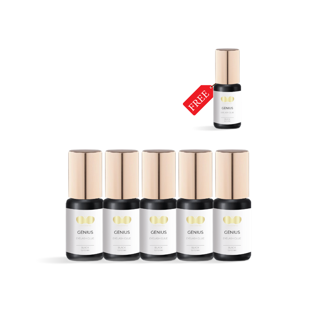 Wimpernkleber 5er Set + 1 gratis | GENIUS | schwarz  Wimpernkleber 5er Set + 1 gratis | GENIUS | schwarz