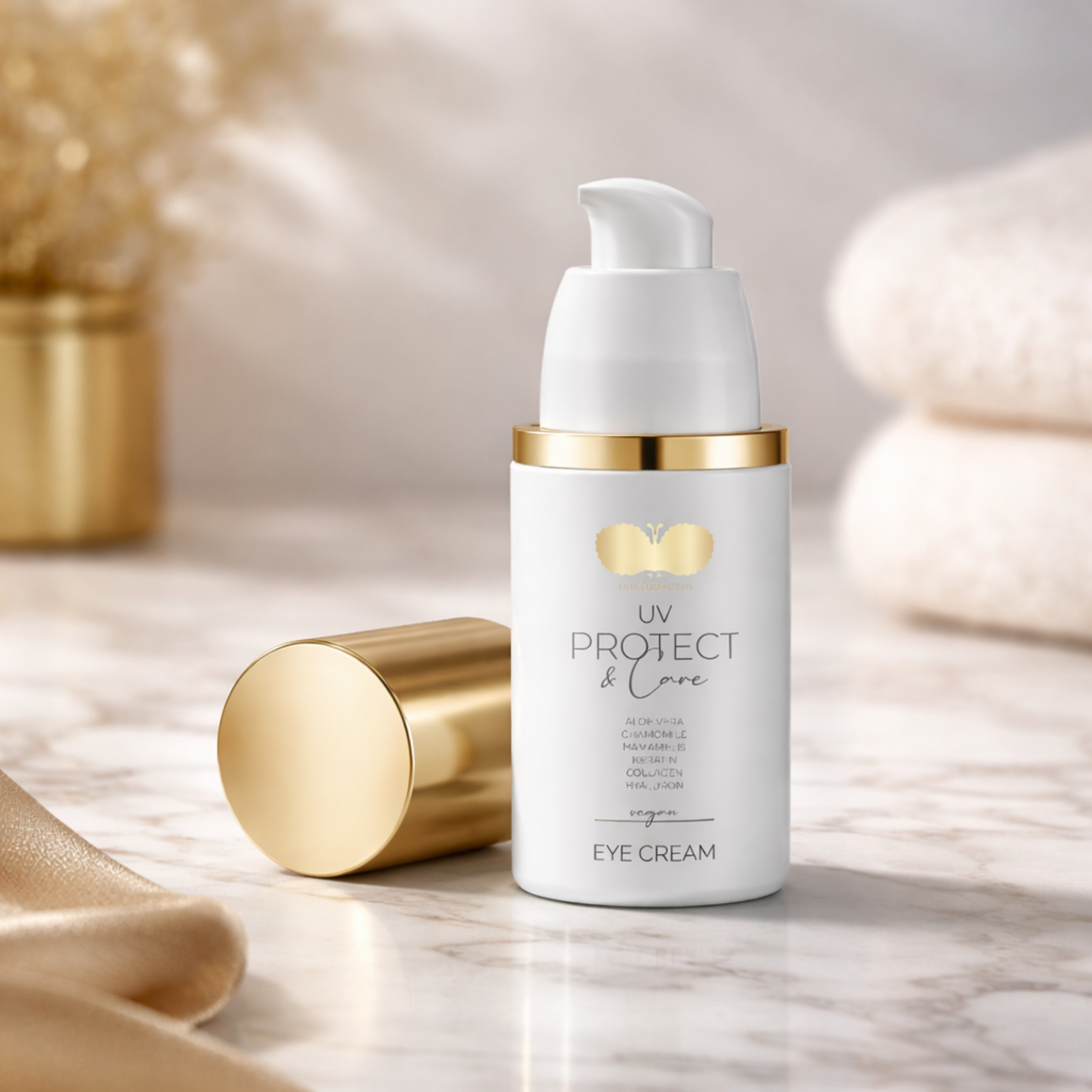 Protect &amp; Care Eyecream | Eye cream suitable for eyelash extensions | New formula with UV protection