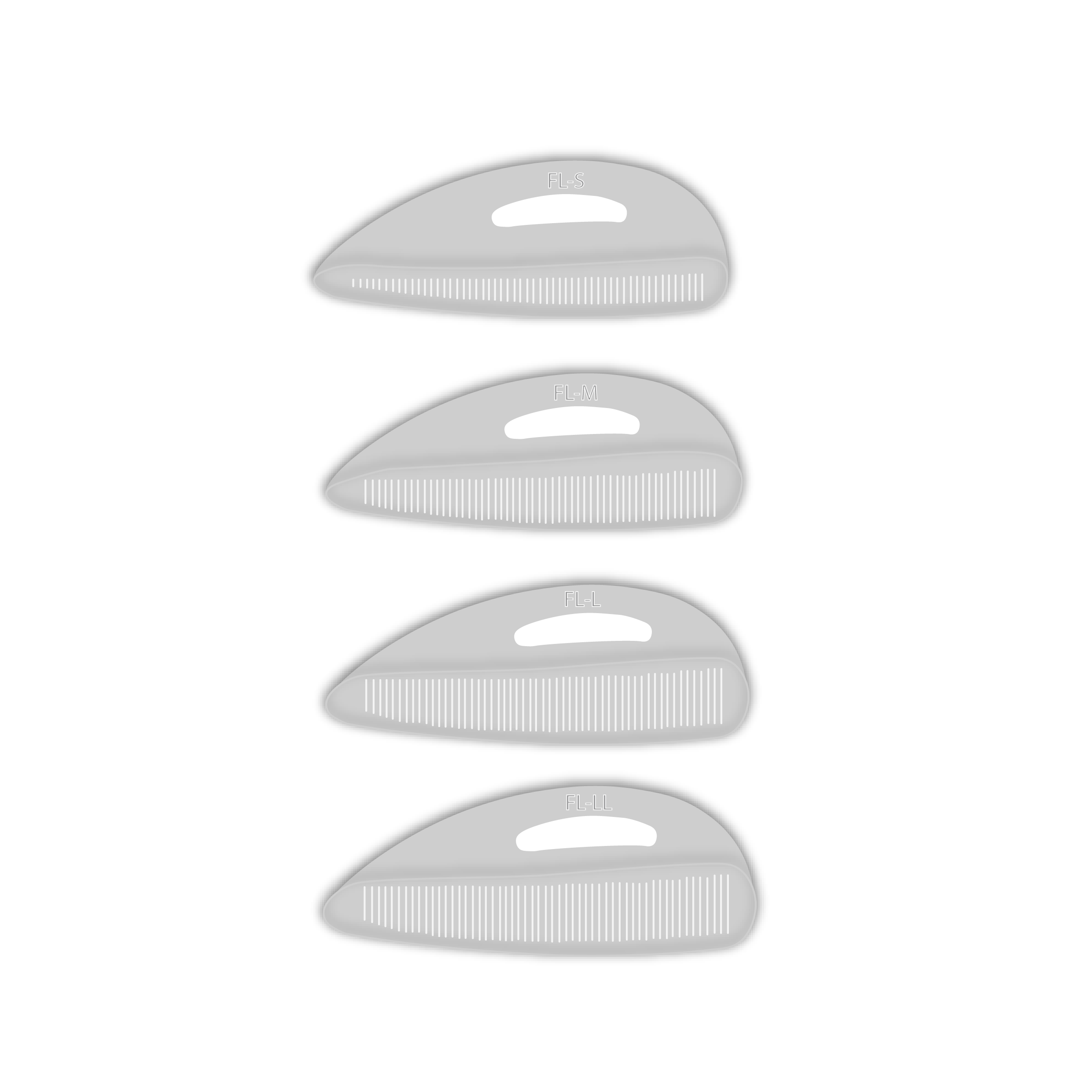 Silikonpads | mit Rillen | Mix | 4 Paar Silikonpads | mit Rillen | Mix | 4 Paar