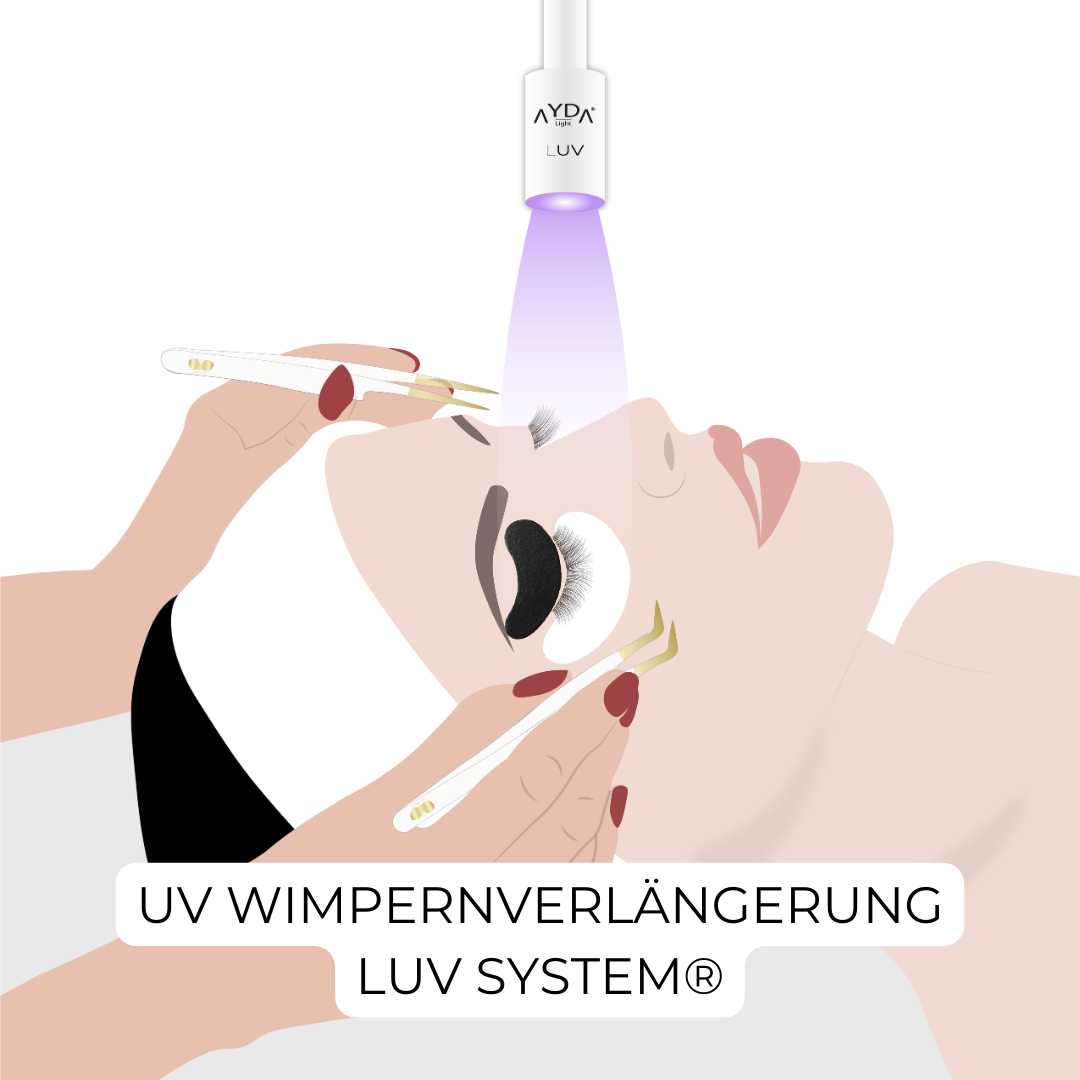 UV eyelash extensions LUV System® by CFB Cosmetics
