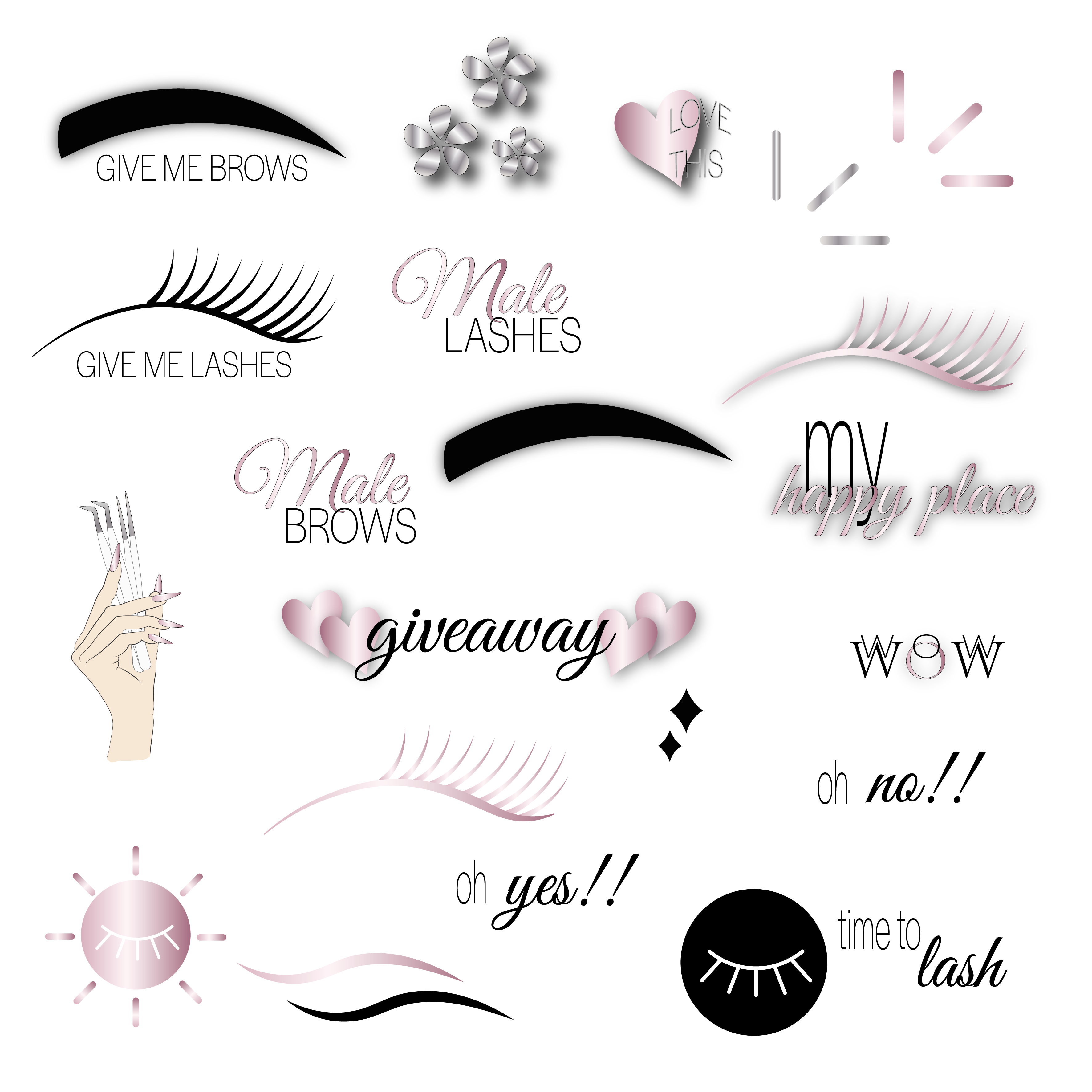 Instagram Story Sticker | Lashes & Brows Instagram Story Sticker | Lashes & Brows
