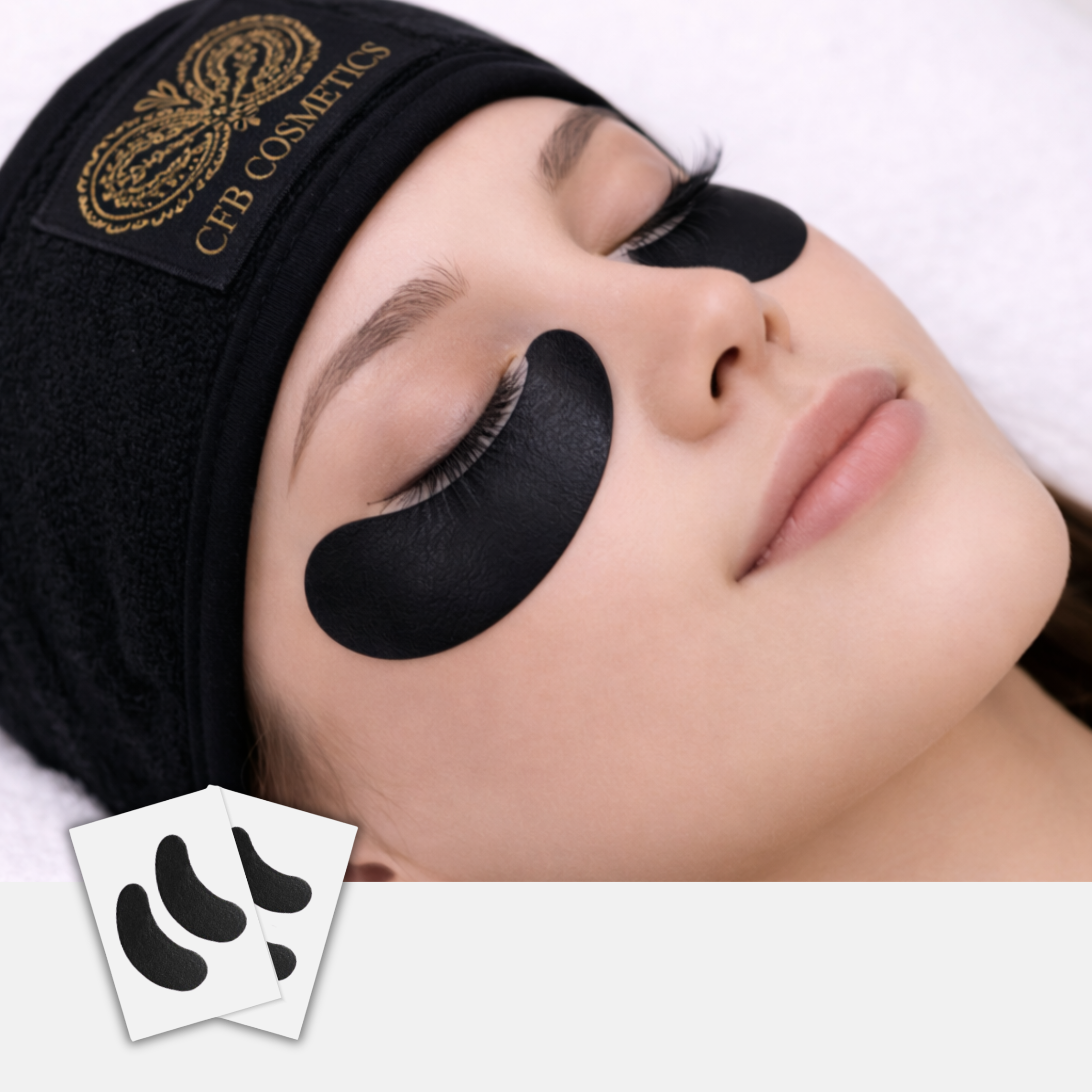 UV eyelash extension set | head lamp with violet UV LED light