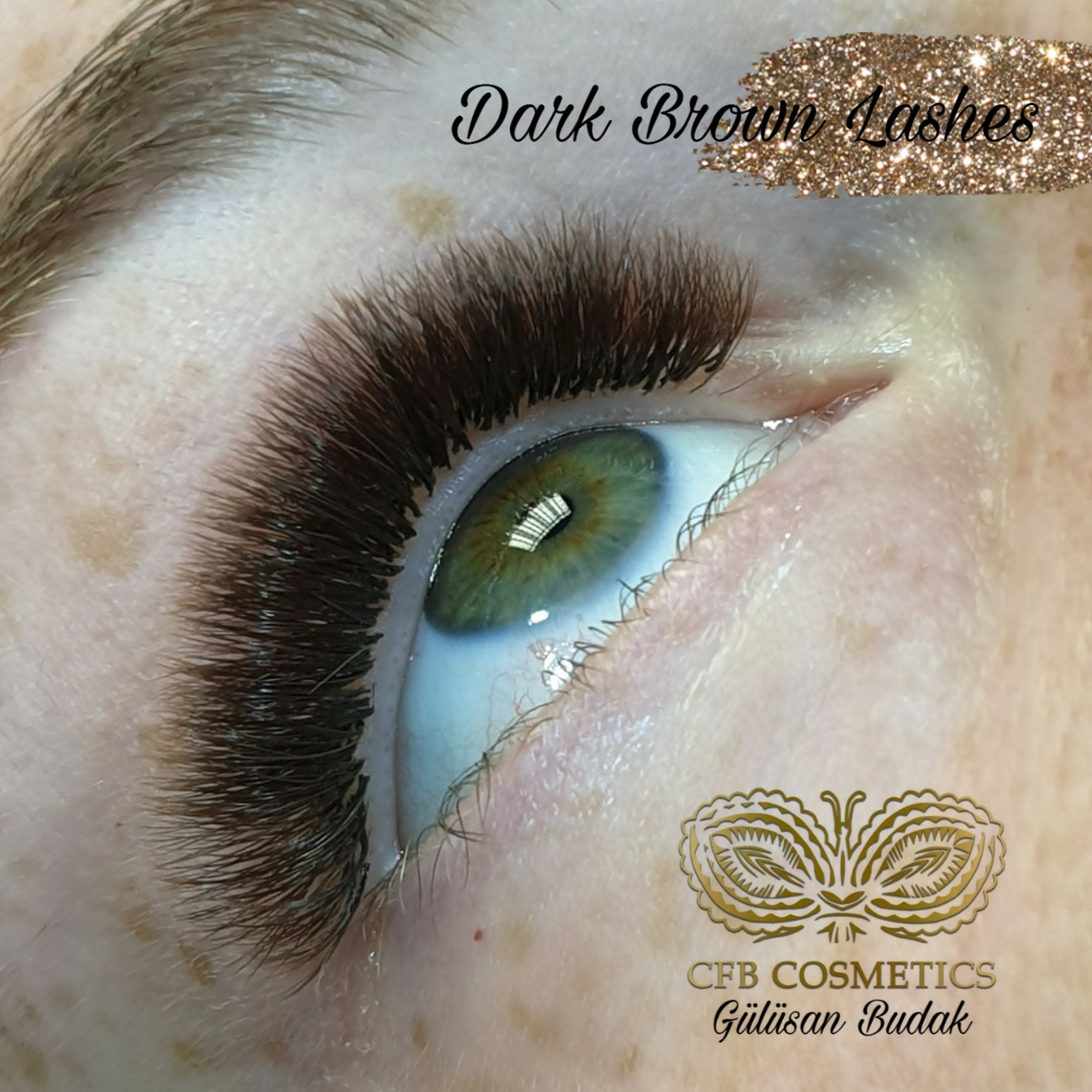 CFB-Cosmetics-Dark-Brown-Lashes-by-Guel Braune Wimpernextensions | Einzellängen