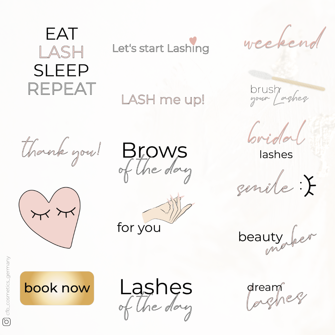 Instagram Story Sticker | Lashes & Brows Instagram Story Sticker | Lashes & Brows