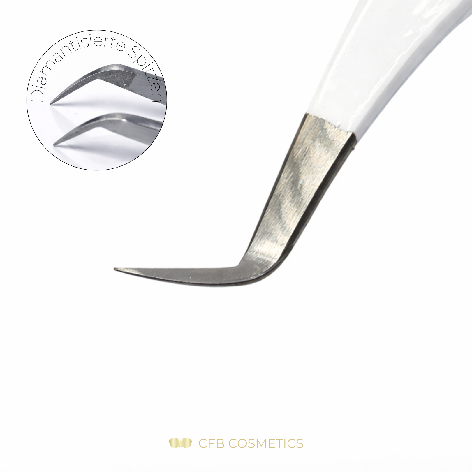 Luxury Diamond Tweezers No 8 Fine Eyelash Extension Volume Technique CFB Cosmetics®