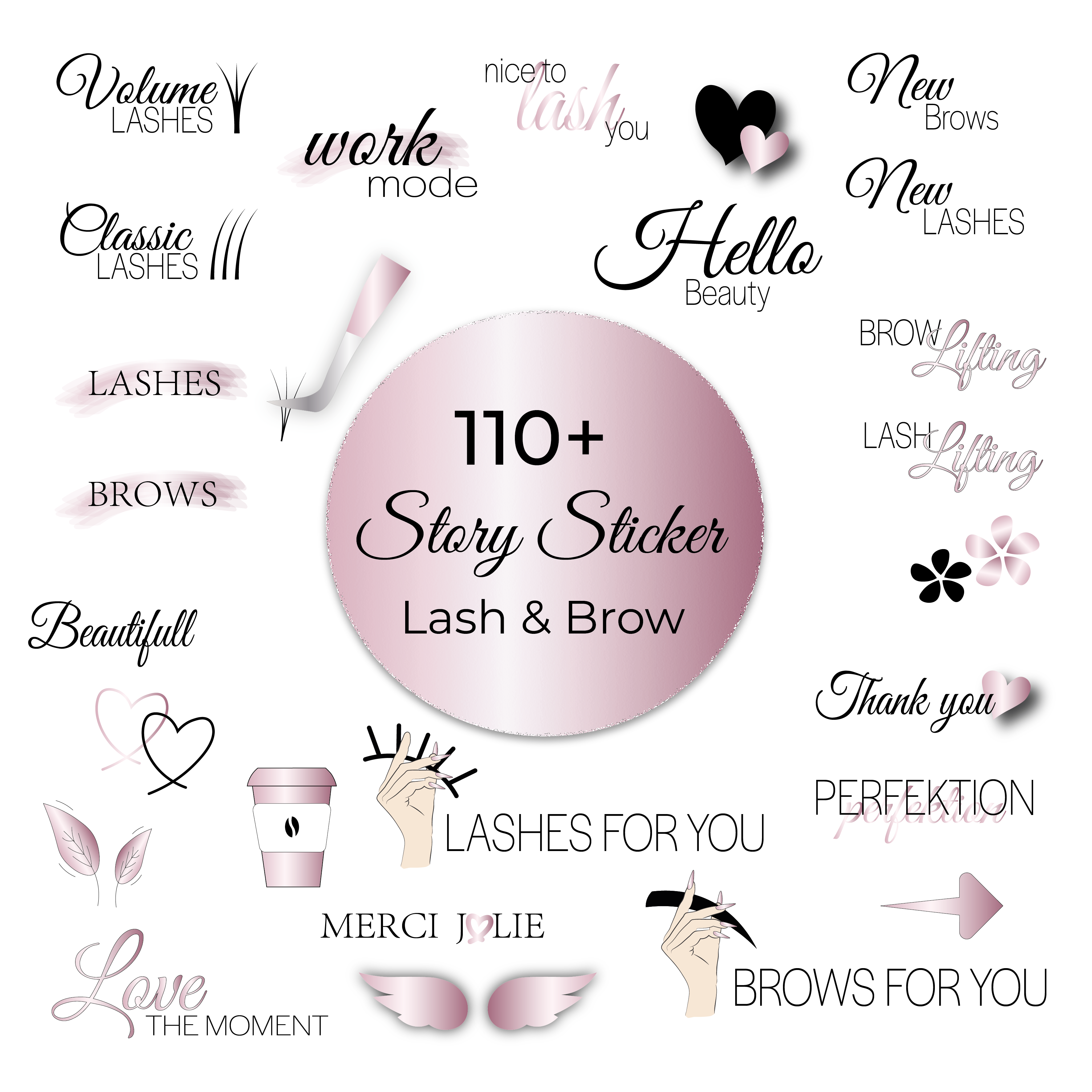 Instagram Story Sticker | Lashes & Brows Instagram Story Sticker | Lashes & Brows