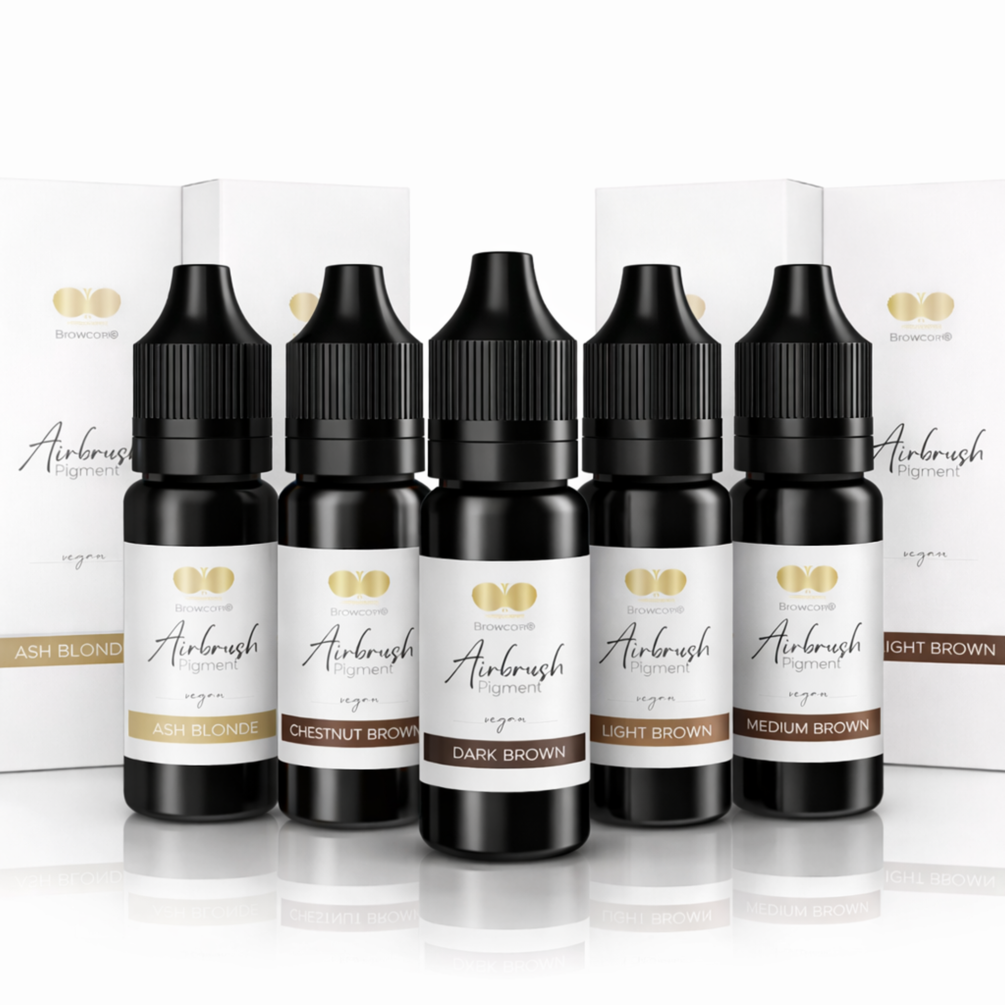 Airbrush Pigment Set für Augenbrauen 5 Farbtöne CFB Cosmetics®