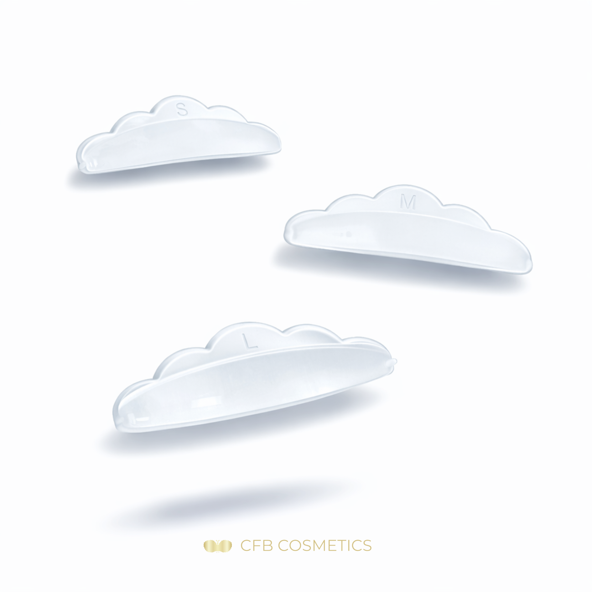 Silikonpads für Lash Lifting | 3 Paar S, M & L | selbstklebend | CFB Cosmetics®