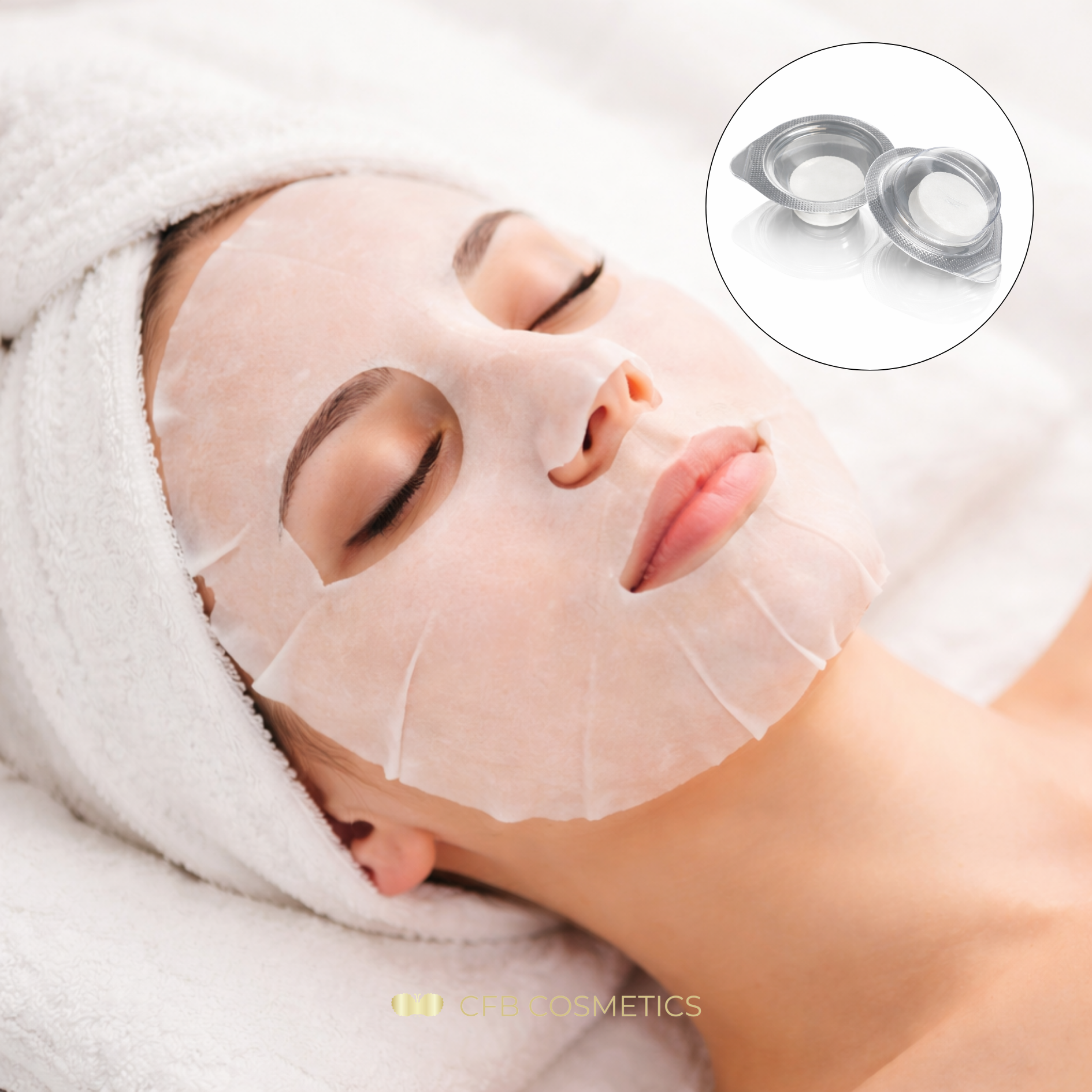 Baumwoll Gesichtsmaske After Care Vliesmaske 10 Stück - CFB Cosmetics®