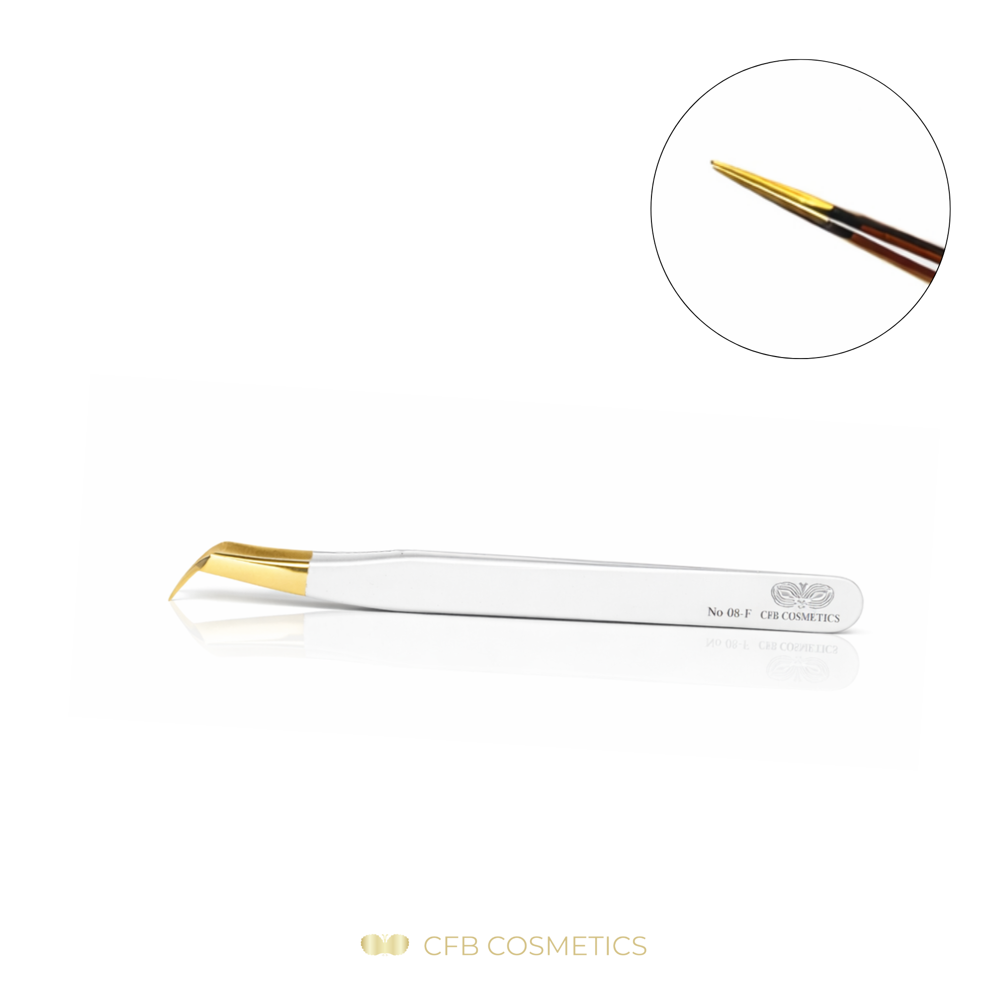 Luxury Pinzette No 8 F 75° 10 mm für Volumentechnik CFB Cosmetics®
