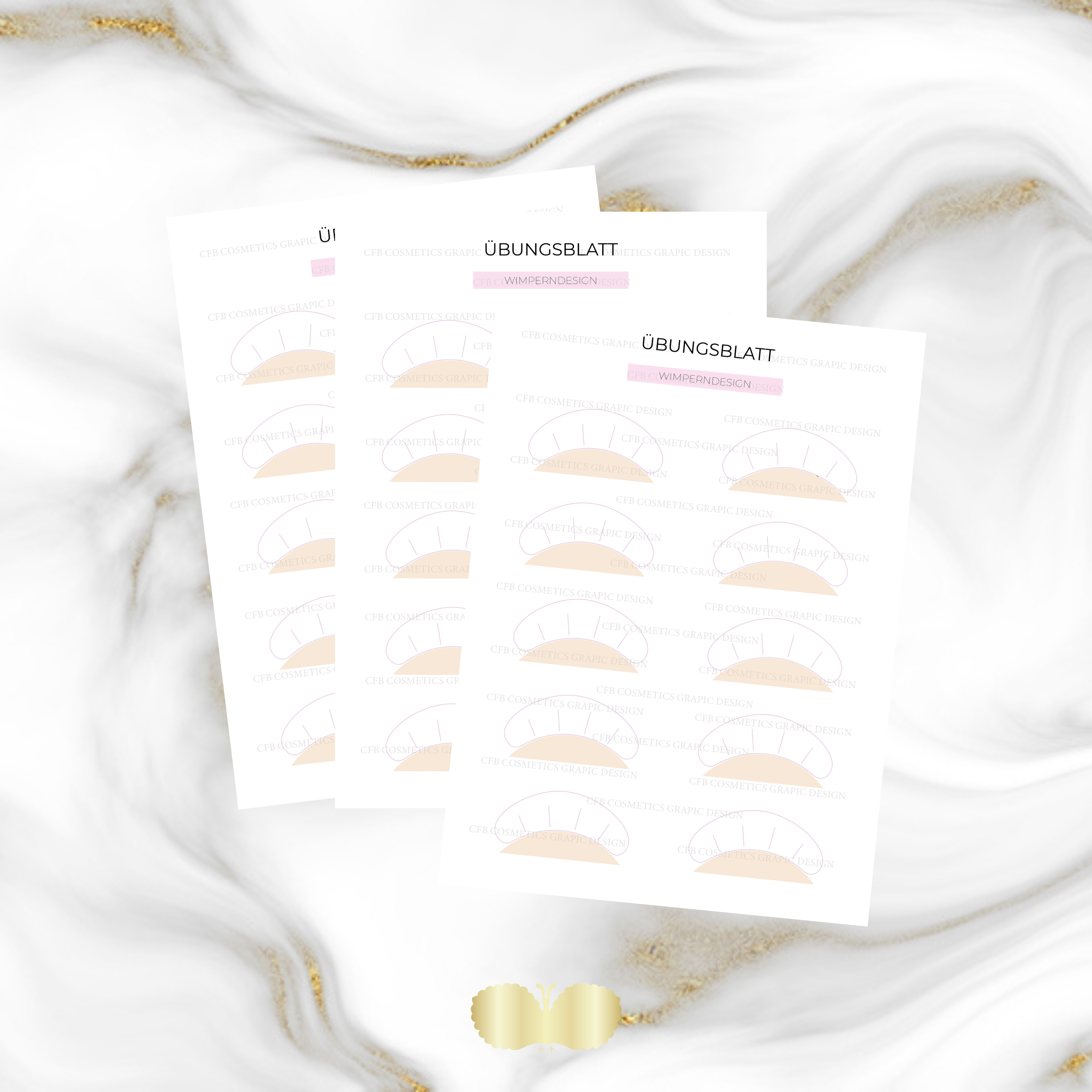Practice Sheet Eyelash Extensions digital