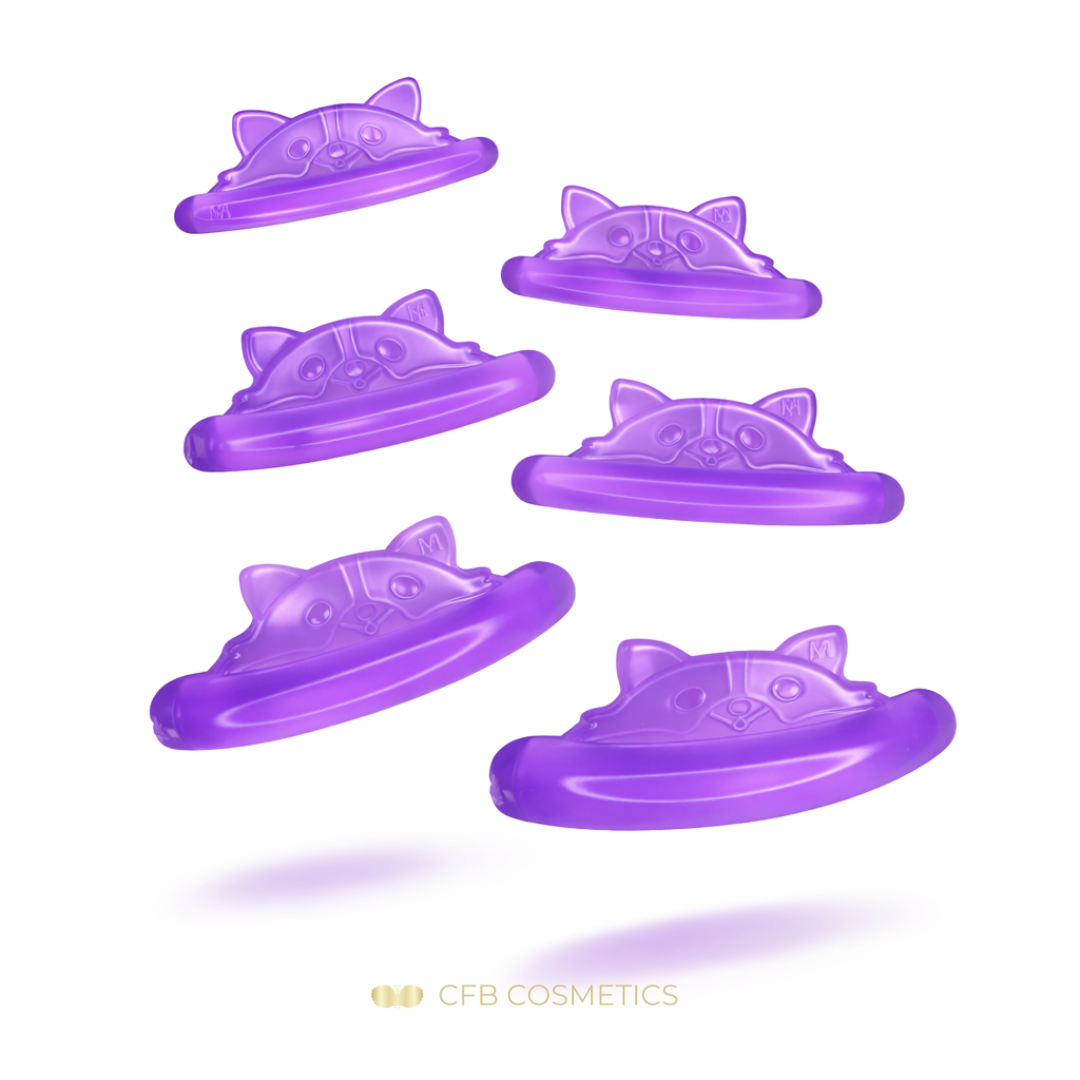 Silikonpads für Lash Lifting | Katze | lila | selbstklebend