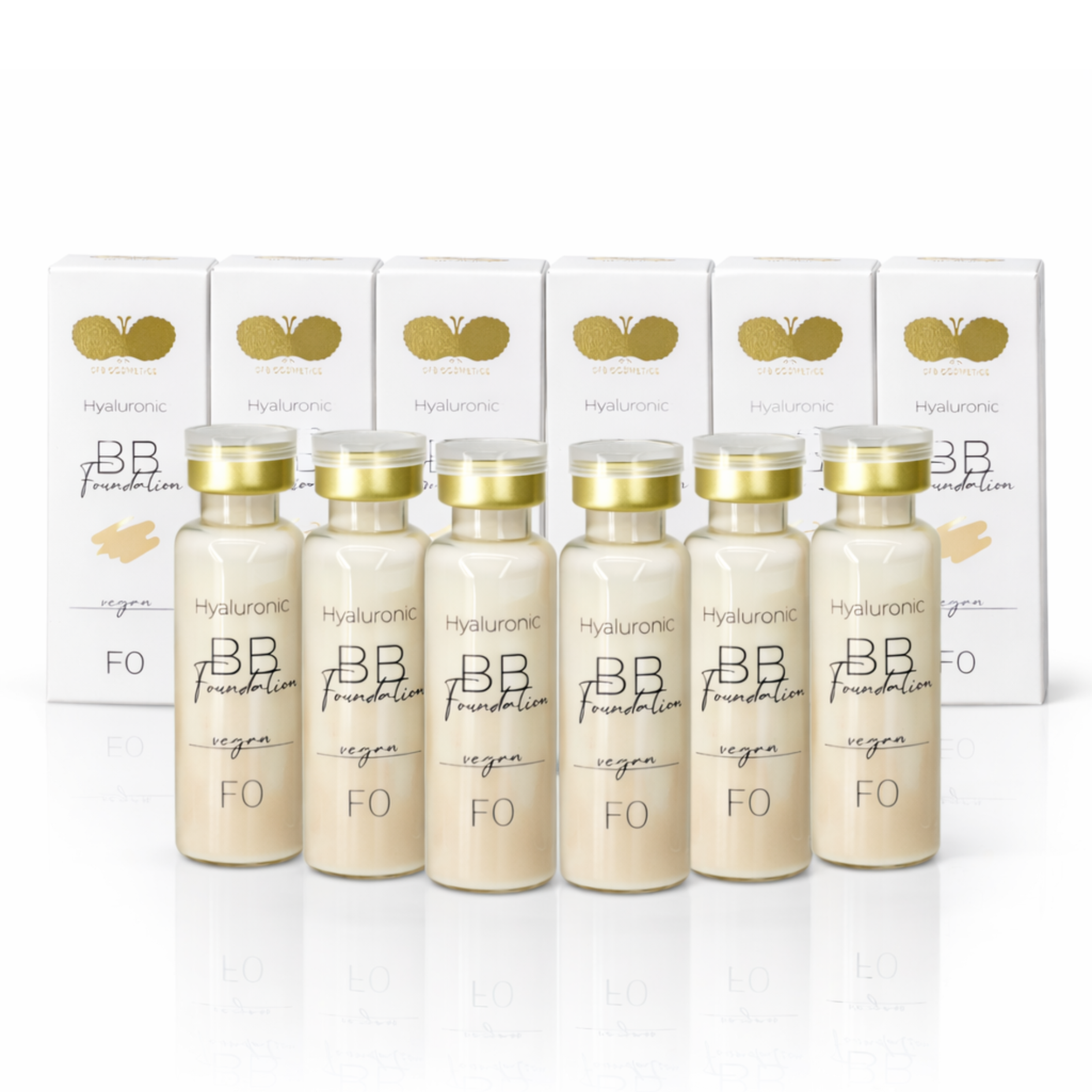 BB Glow Foundation mit Hyaluron - Farbe F0 - 5er Set plus 1 gratis - CFB Cosmetics®