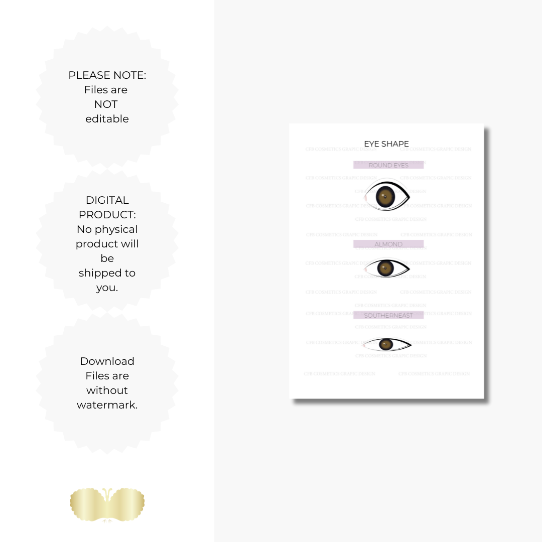 Augenformen Wimpernverlängerung | Wimpernstudiobedarf | Digital Augenformen Wimpernverlängerung | Wimpernstudiobedarf | Digital