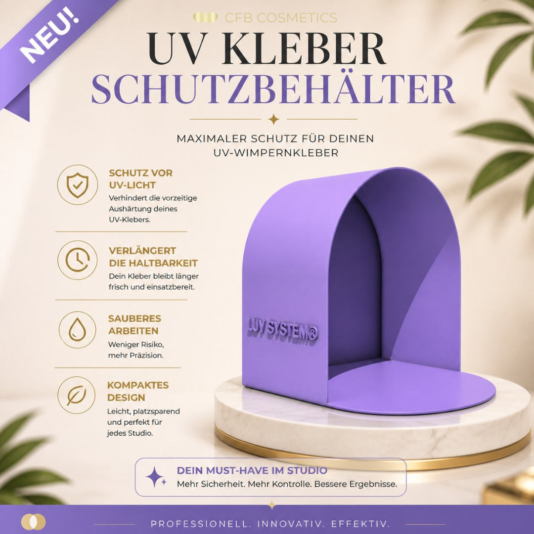 UV Kleber Schutzbehälter – LUV System® | Schutz für UV Wimpernkleber | Made in Germany